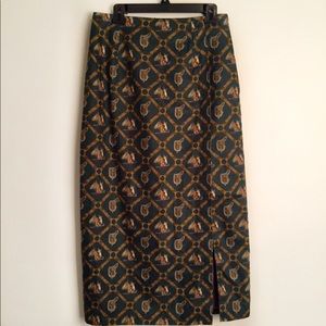 Vintage Scott Taylor equestrian wrap skirt EUC 12